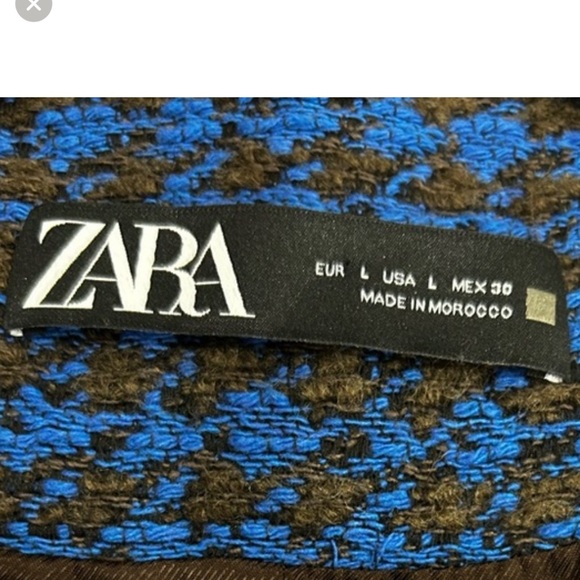 NWT- Zara Houndstooth Blazer Coat - LARGE - Picture 9 of 9